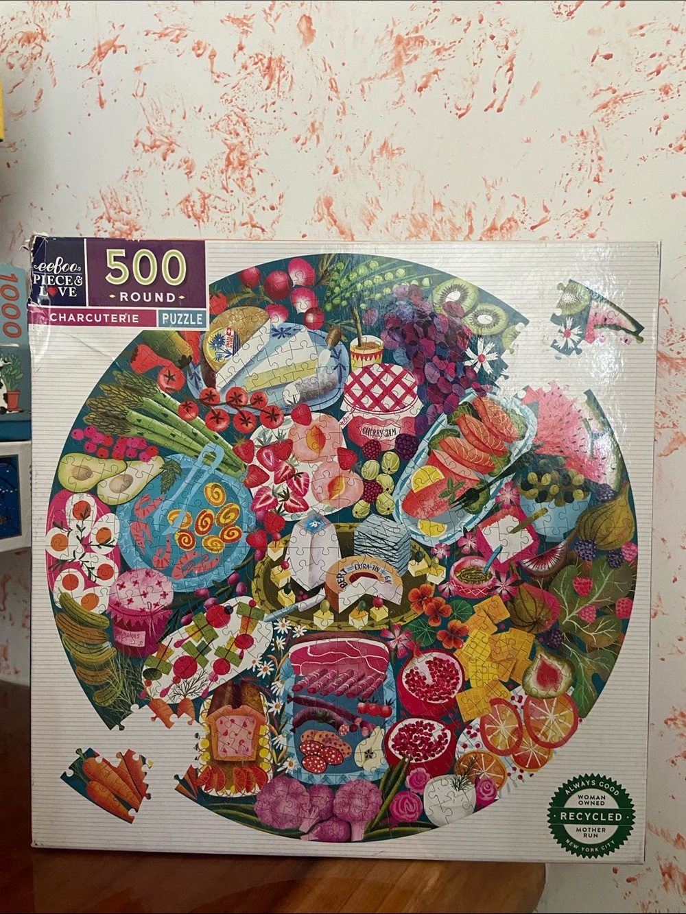Eeboo Charcuterie - 500 Piece Round Puzzle